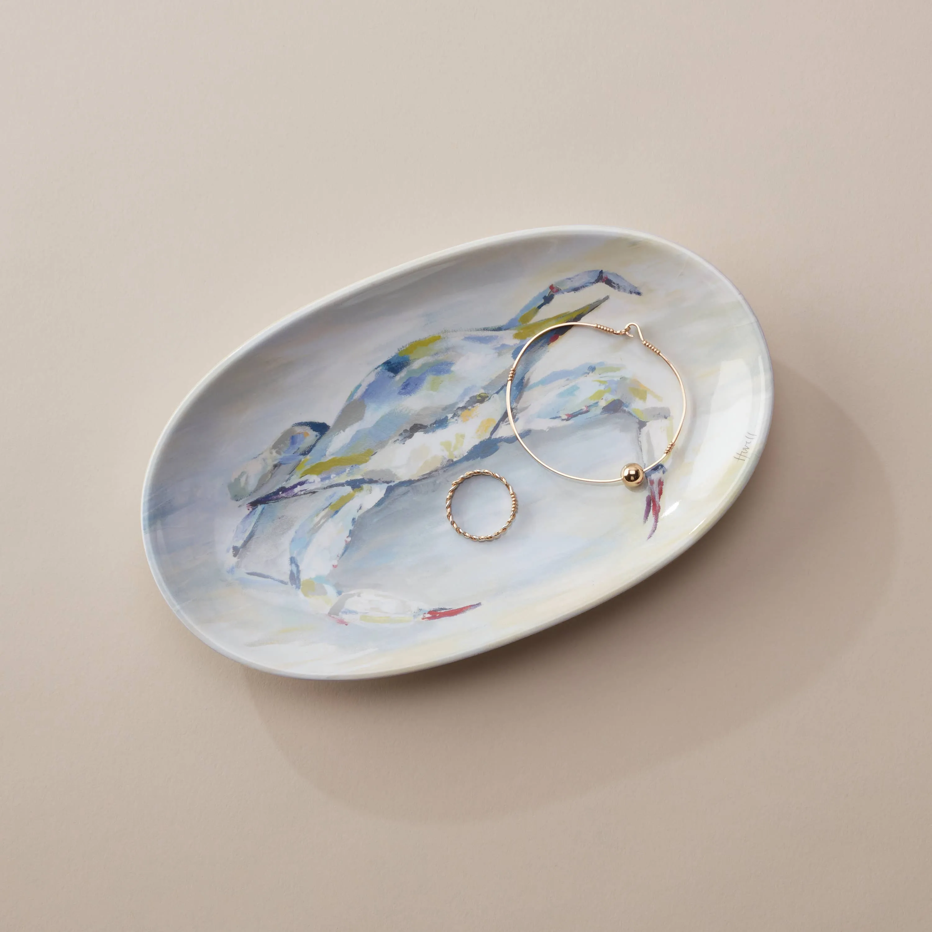 Melamine Trinket Tray - Blue Claw