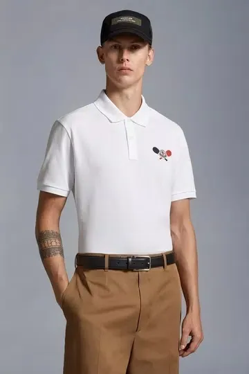 MONCLER  |Tennis Logo Patch Polo Shirt