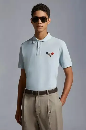 MONCLER  |Tennis Logo Patch Polo Shirt