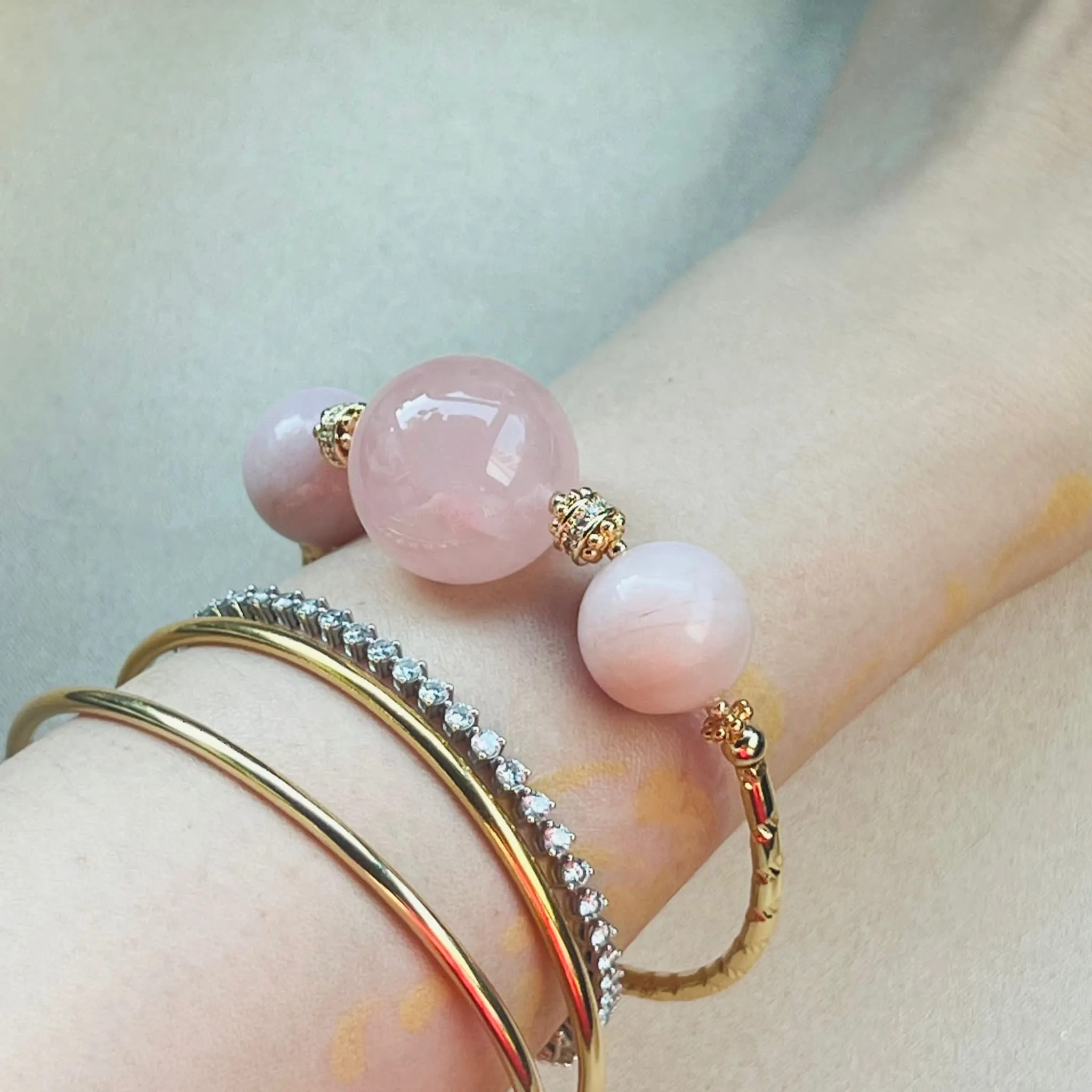 Opportunity Opal & Rose Quartz Diadem Bracelet