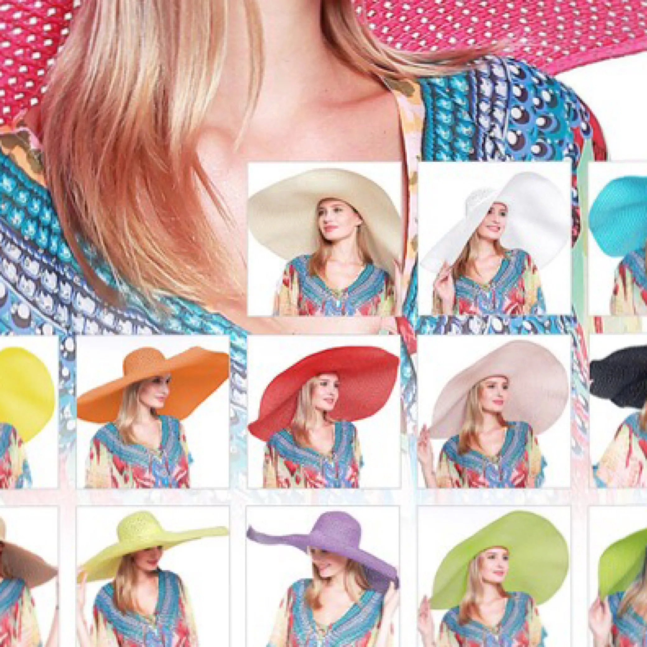 Oversized Beach Resort Wide Brim Hat