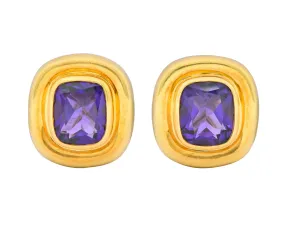 Paloma Picasso Tiffany & Co. Amethyst 18 Karat Gold Earrings Circa 1980