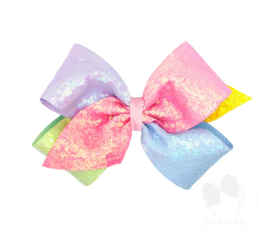 Pastel Ombre Sequins Bow / King