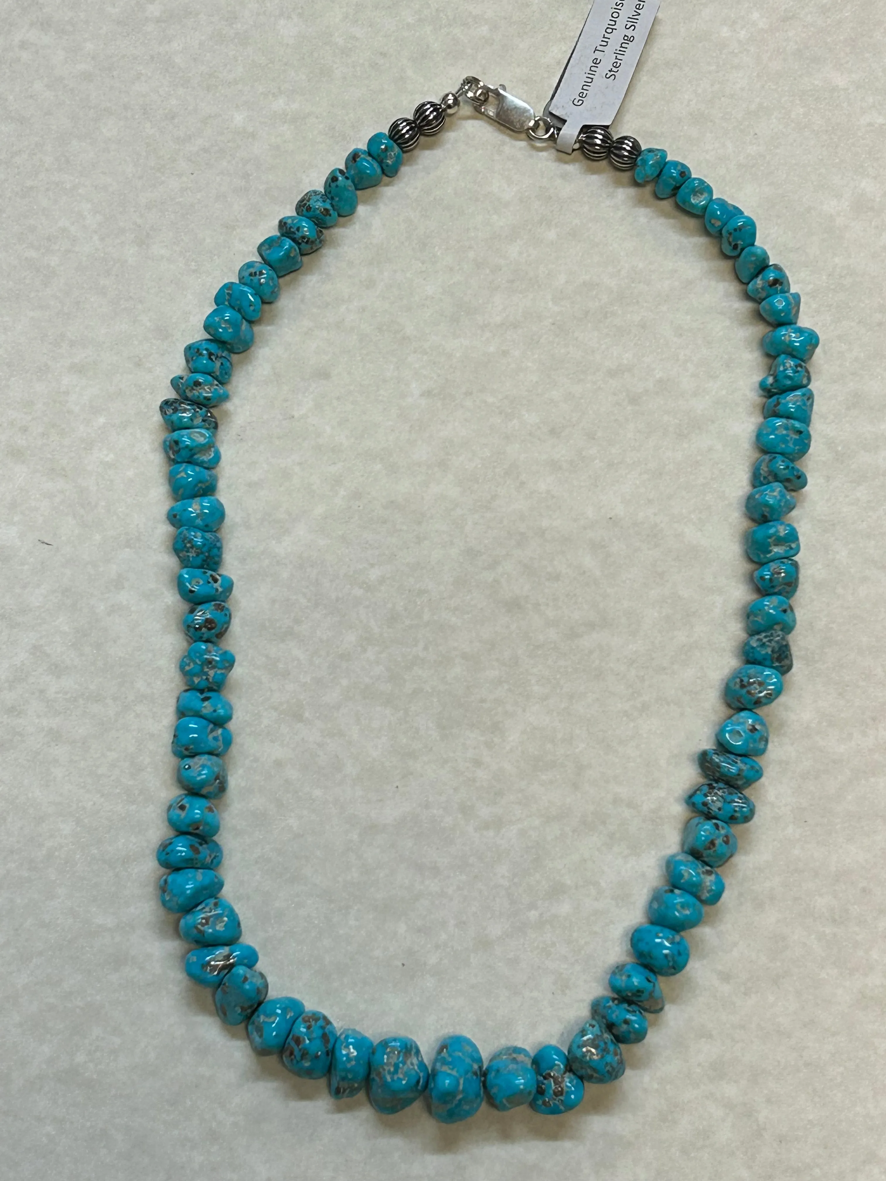 Persian style Turquoise stones in 18” necklace.  Finest quality stones, collectors piece A.S.  Z-1002