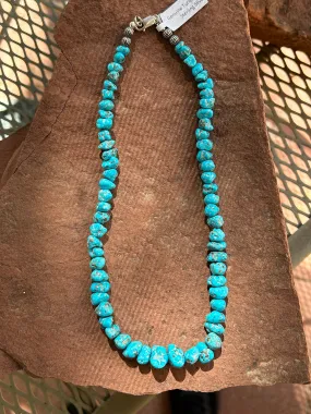 Persian style Turquoise stones in 18” necklace.  Finest quality stones, collectors piece A.S.  Z-1002