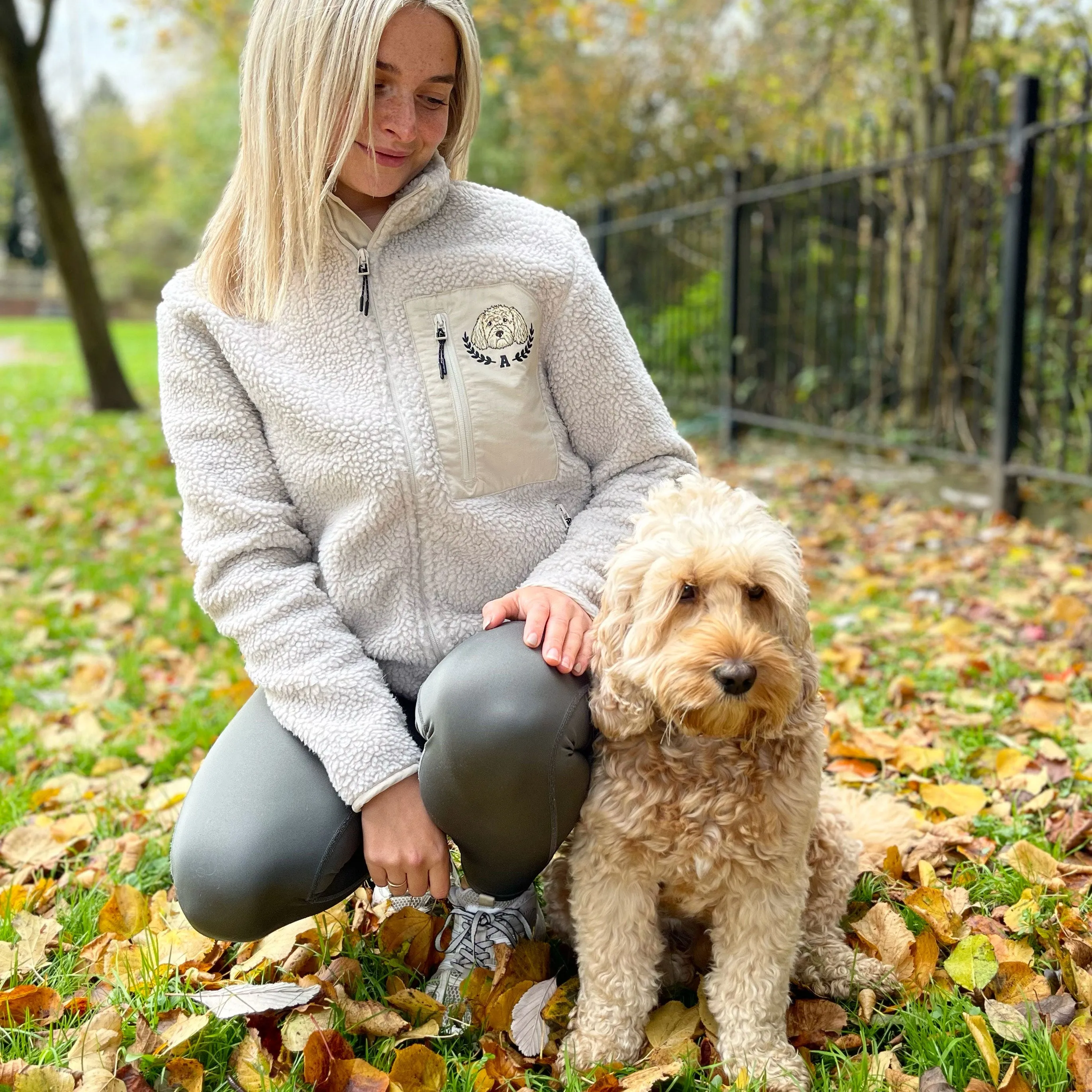 Personalised Varsity Sherpa Fleece Jacket