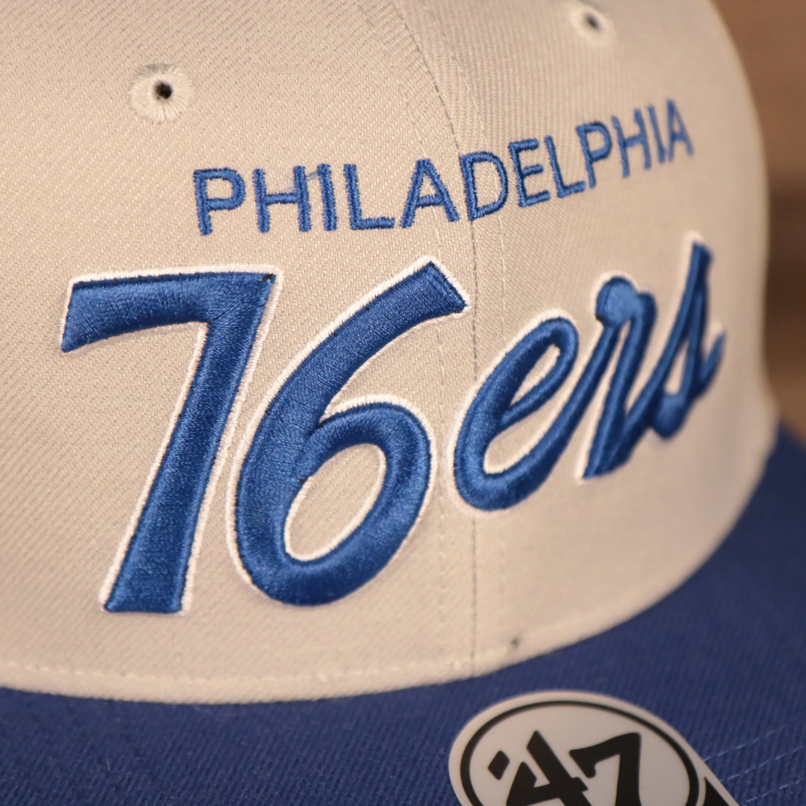 Philadelphia 76ers Script Font Gray Adjustable Green Bottom Snapback