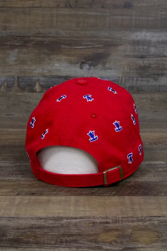 Philadelphia Phillies All Over Bell Confetti Red Women's Dad Hat