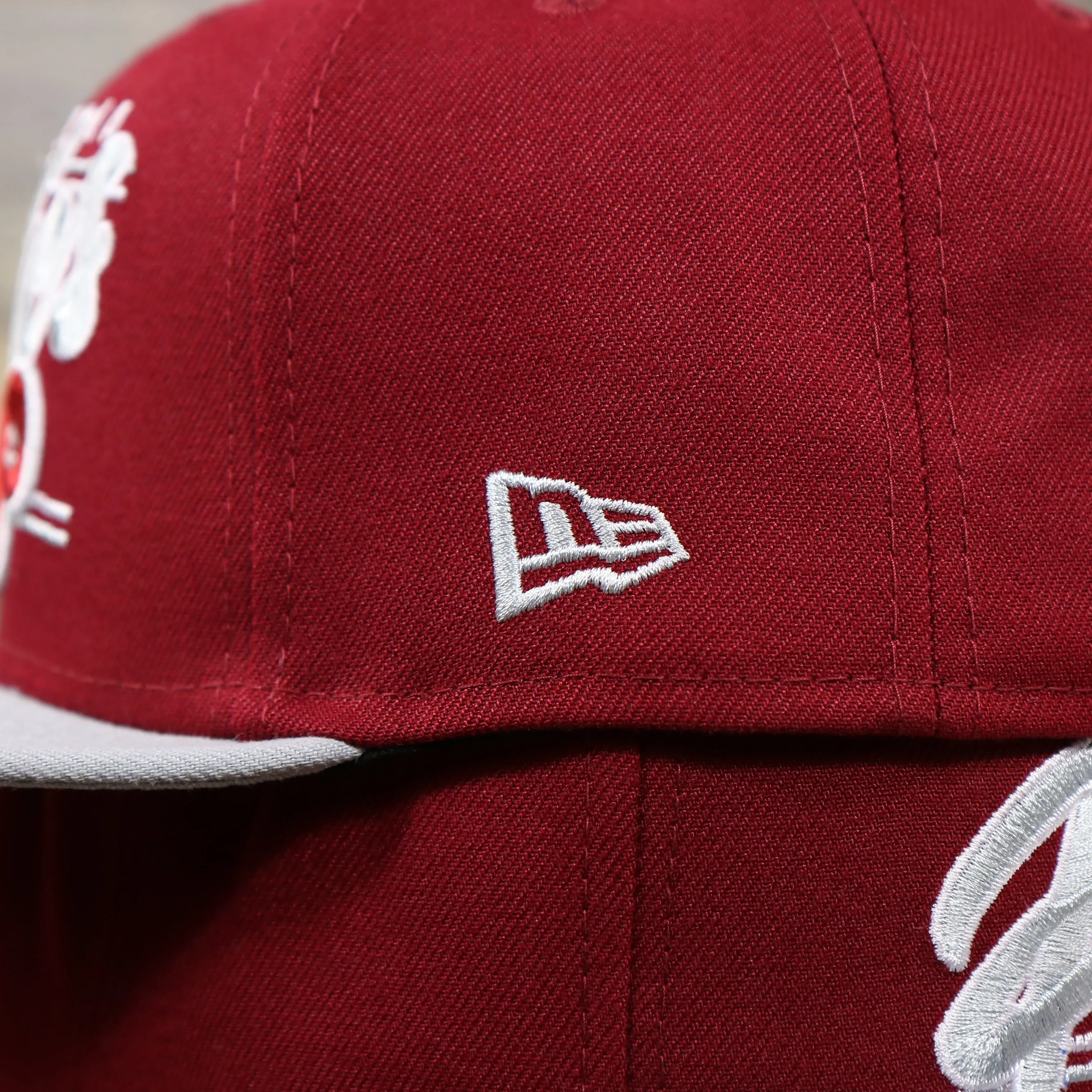 Philadelphia Phillies Cooperstown Team Script Gray Brim 9Fifty Snapback | Maroon and Grey Snap Cap