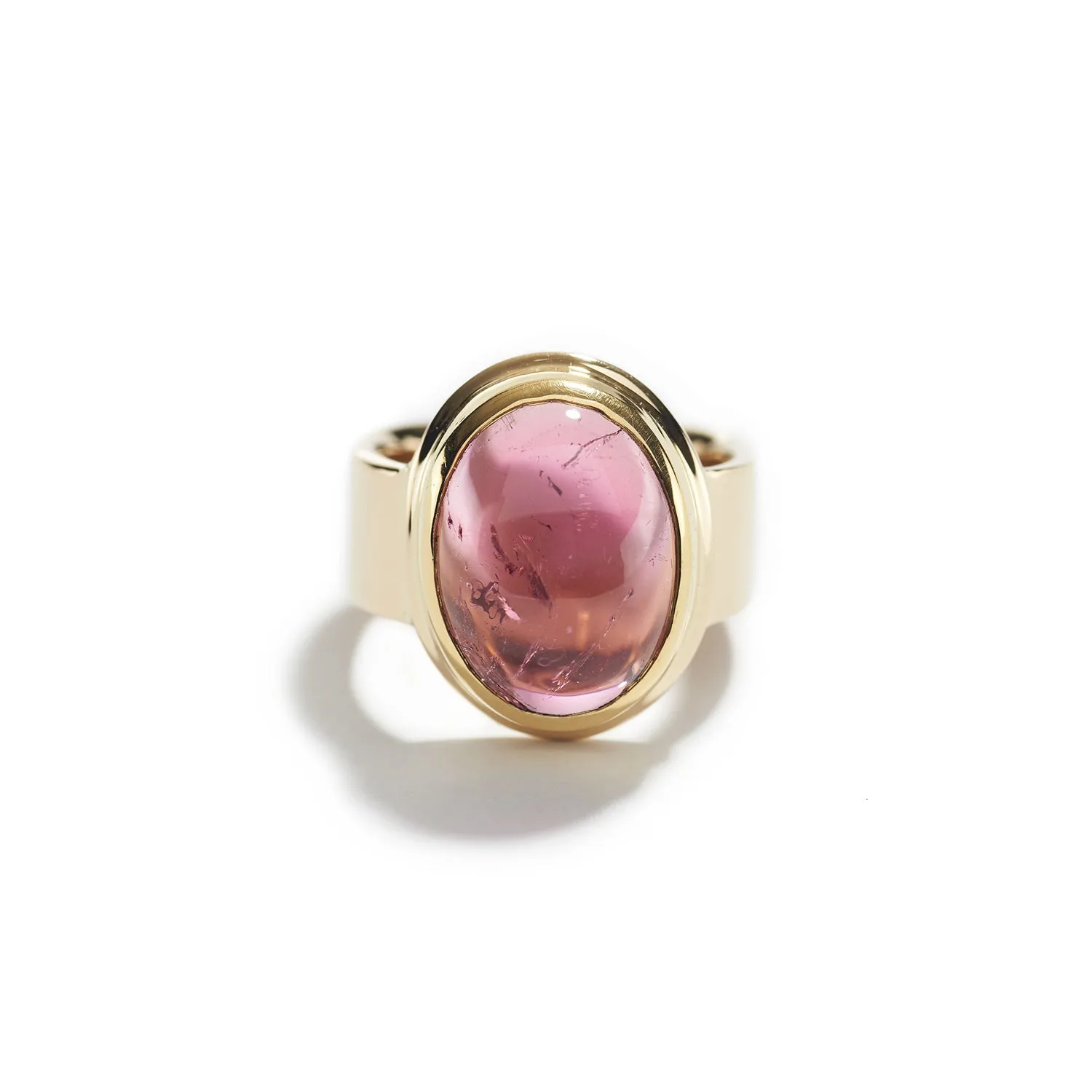 Pink Oval Tourmaline Ring