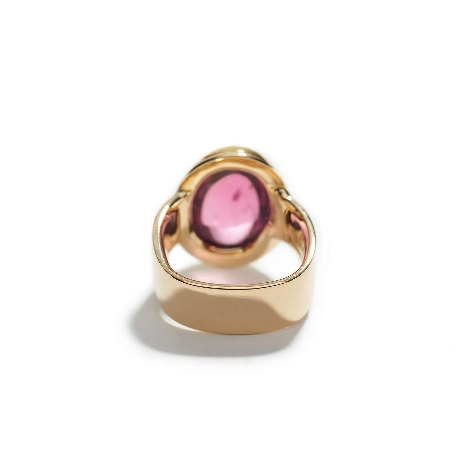 Pink Oval Tourmaline Ring