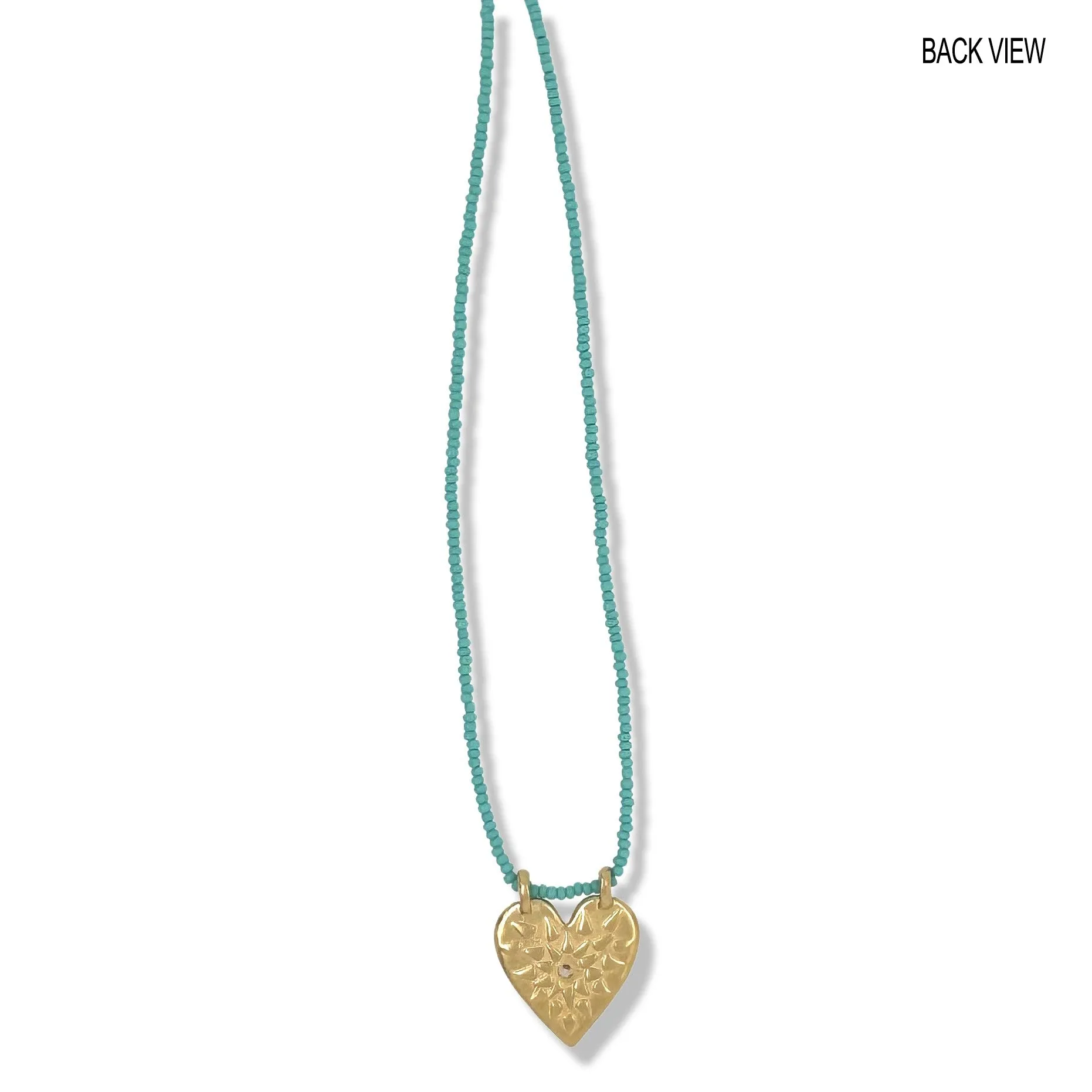 PORTIA NECKLACE IN GOLD ON TURQUOISE BEADS