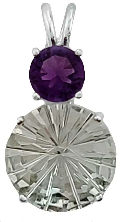 Prasiolite Super Nova? with Round Cut Amethyst