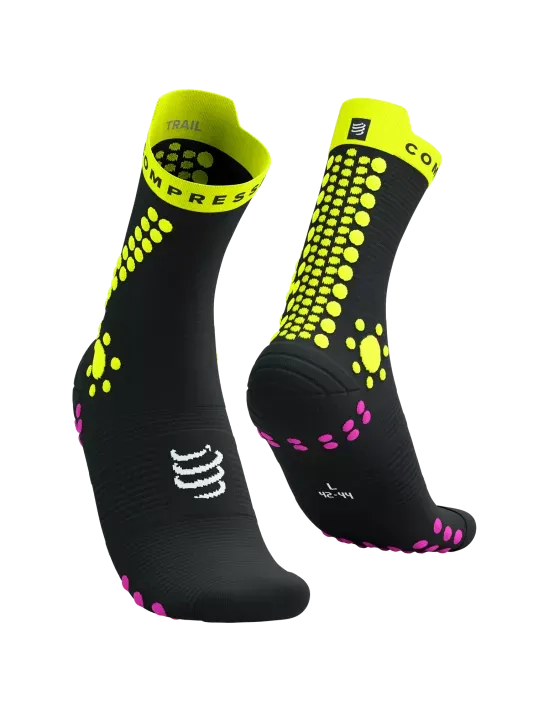 Pro Racing Socks v4.0 TRAIL Black/SafetyYellow/Neon Pink