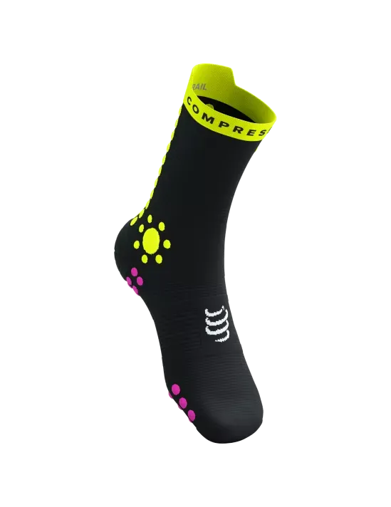 Pro Racing Socks v4.0 TRAIL Black/SafetyYellow/Neon Pink