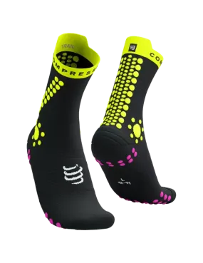 Pro Racing Socks v4.0 TRAIL Black/SafetyYellow/Neon Pink