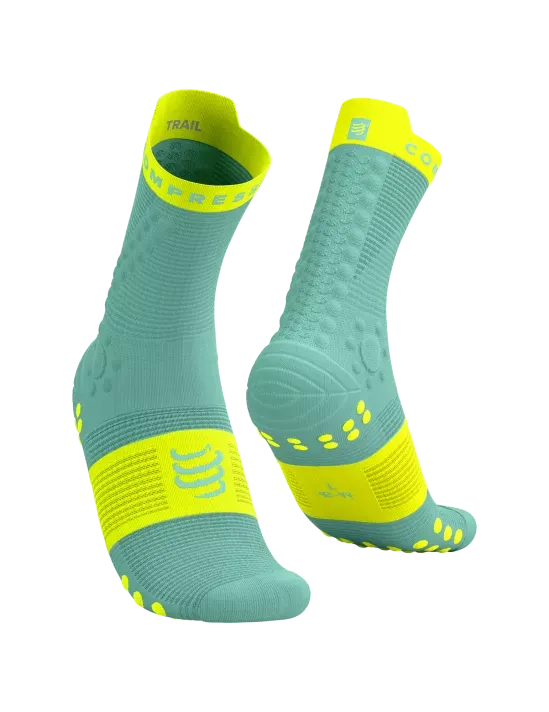 Pro Racing Socks v4.0 TRAIL Egshell Blue/ Safety Yellow