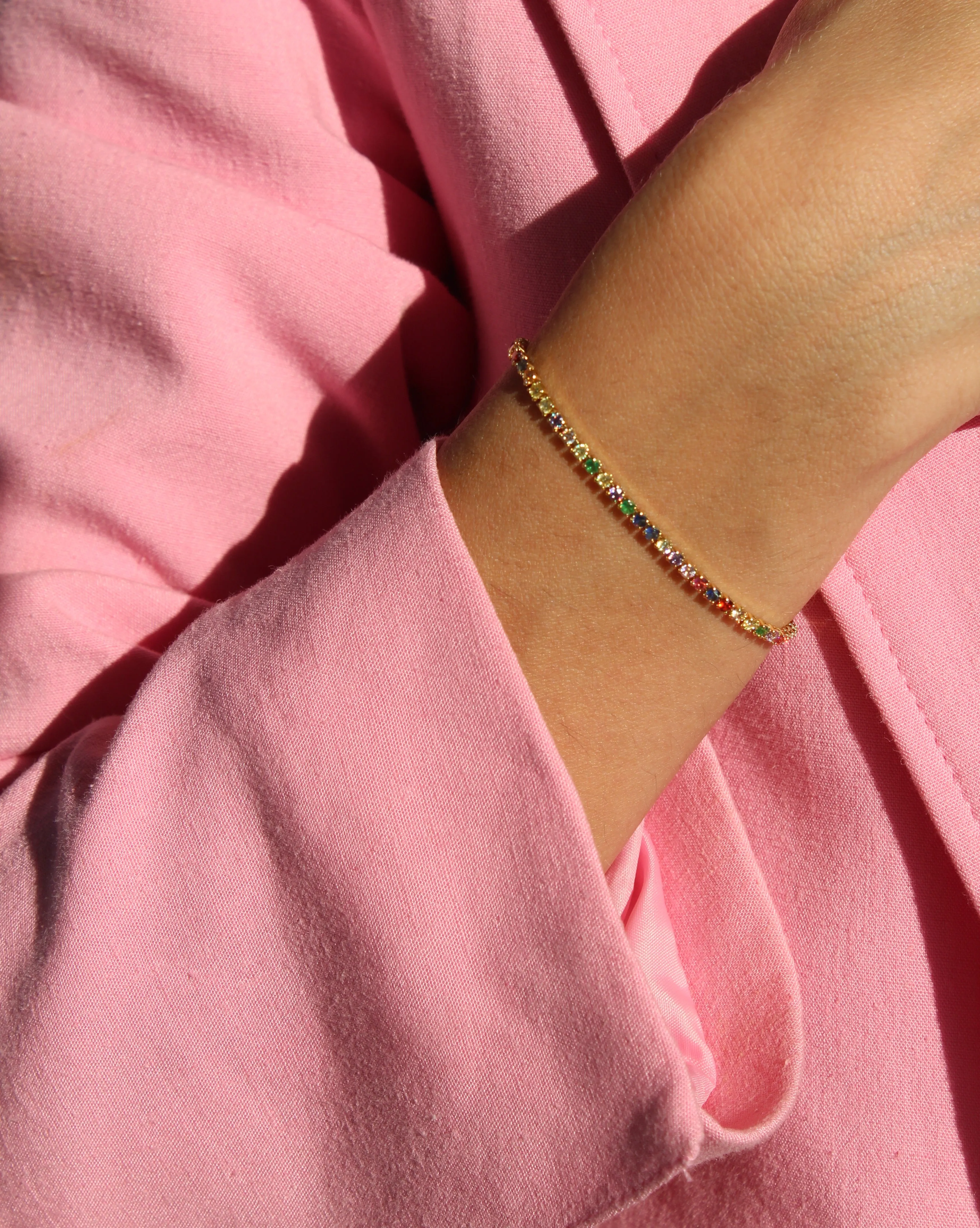 Rainbow Tennis Bracelet