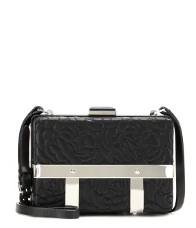 Roses Embossed Cage Bag, Black