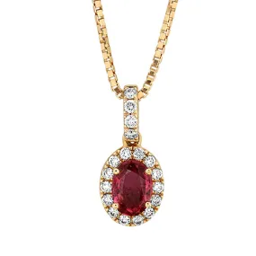 Ruby & Diamond Rose Gold Pendant