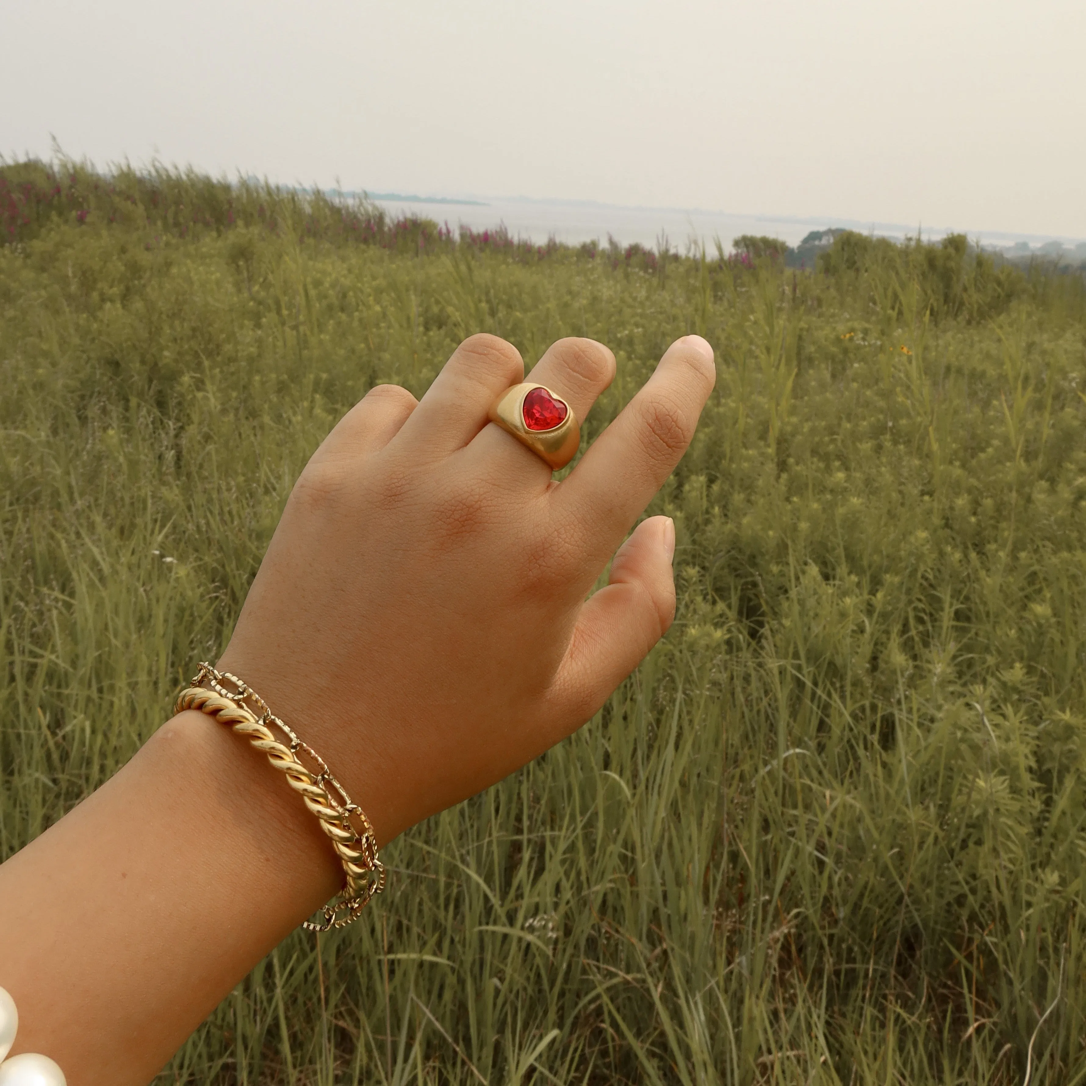 RUBY HEART RING