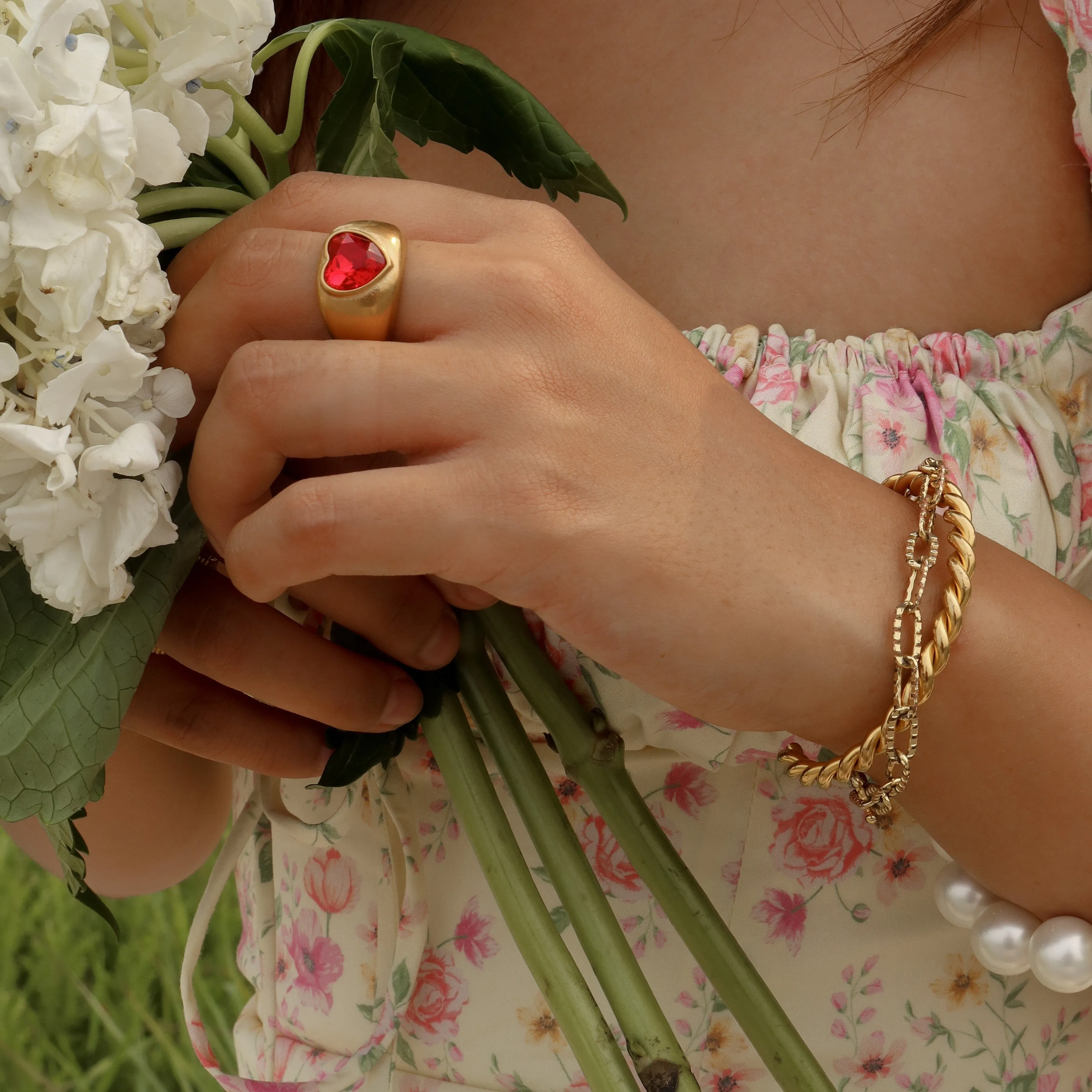 RUBY HEART RING