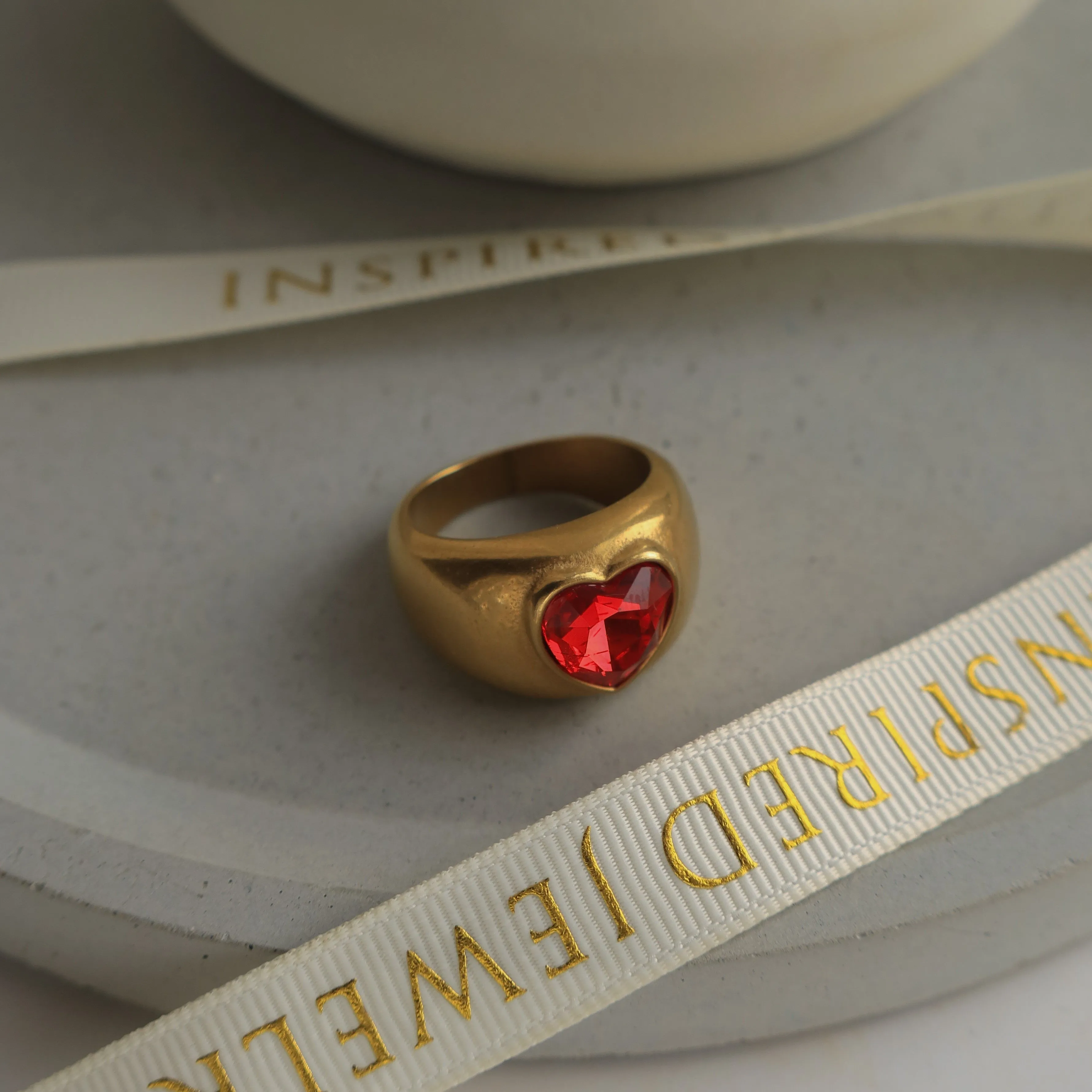 RUBY HEART RING