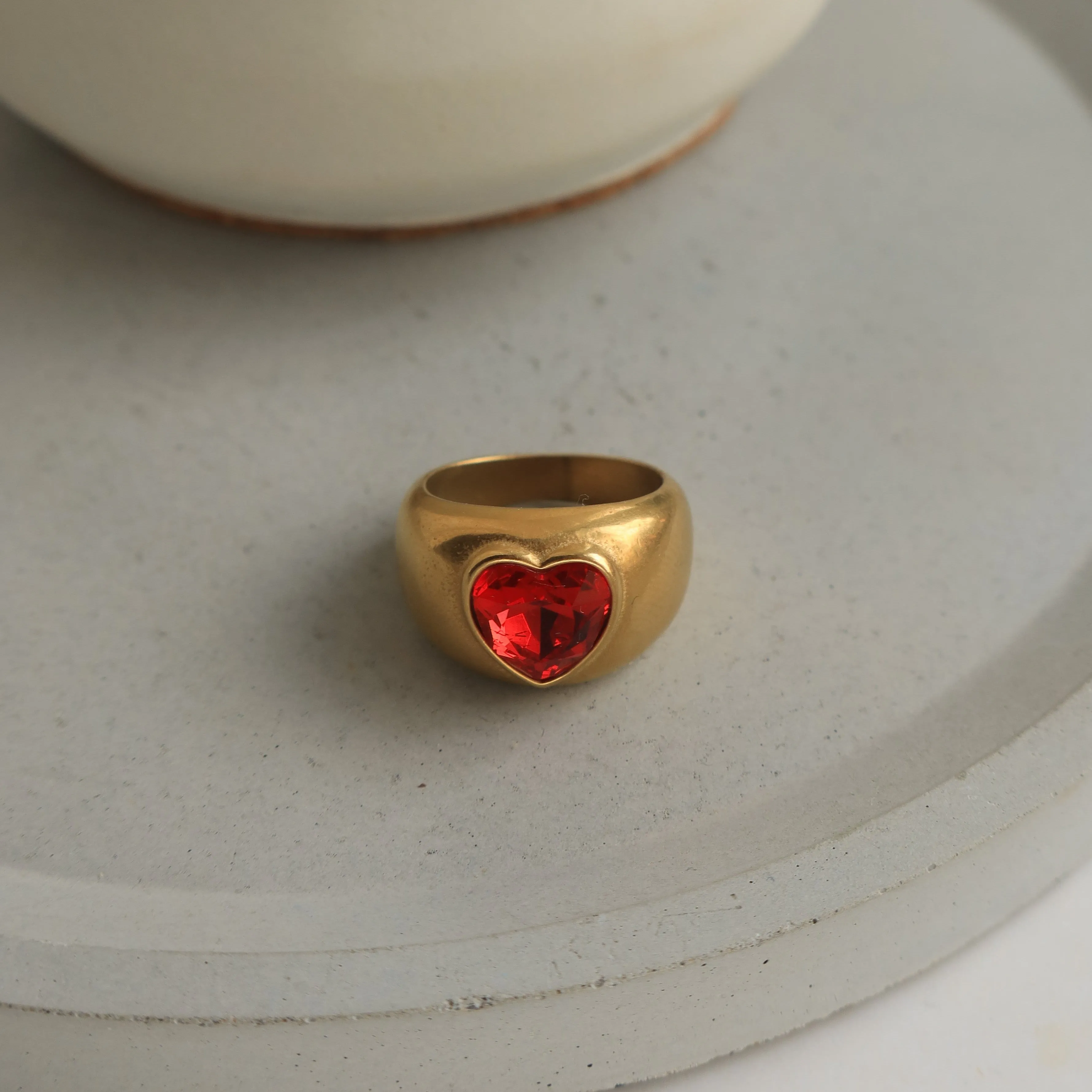 RUBY HEART RING