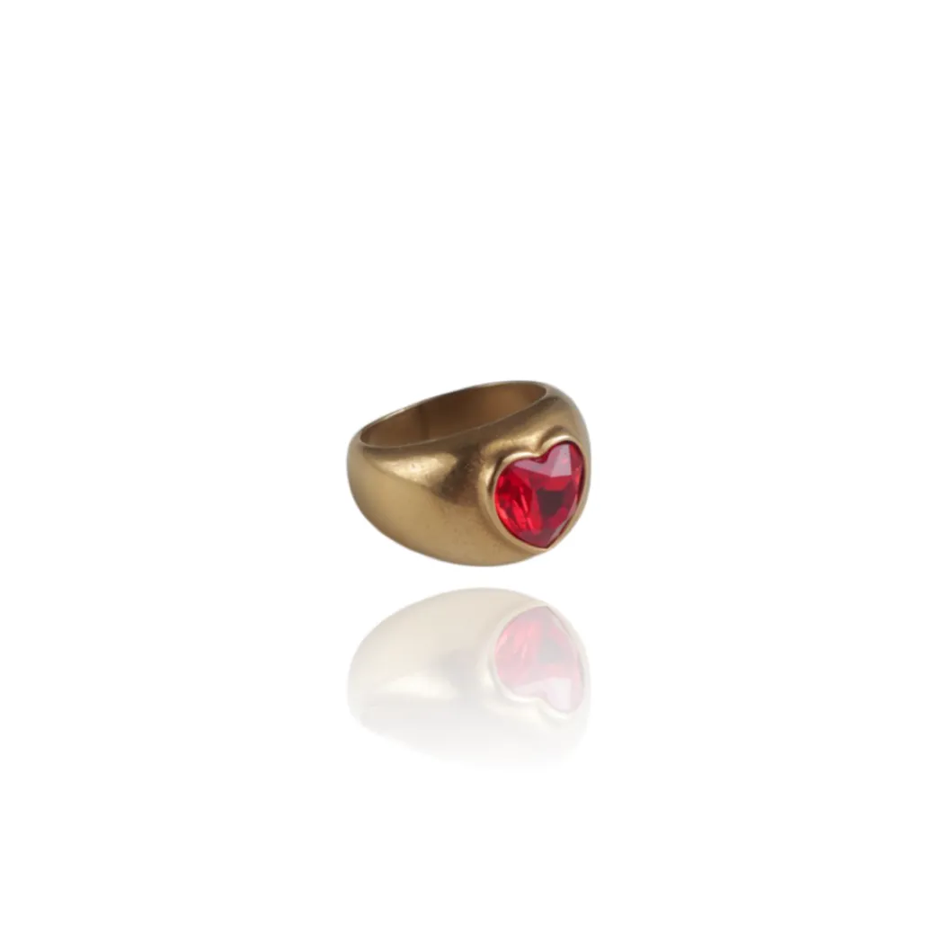 RUBY HEART RING