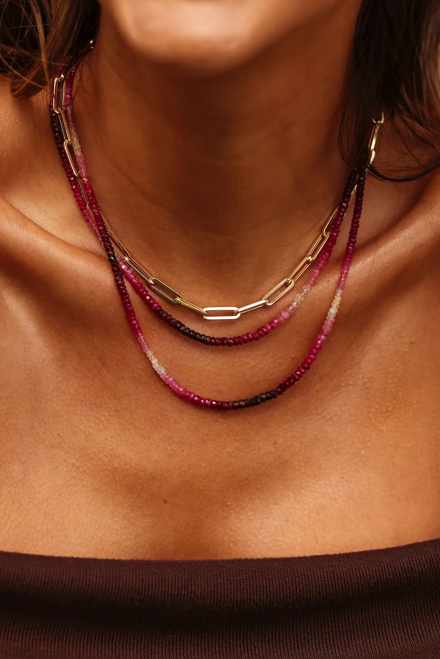 Ruby Ombré Necklace