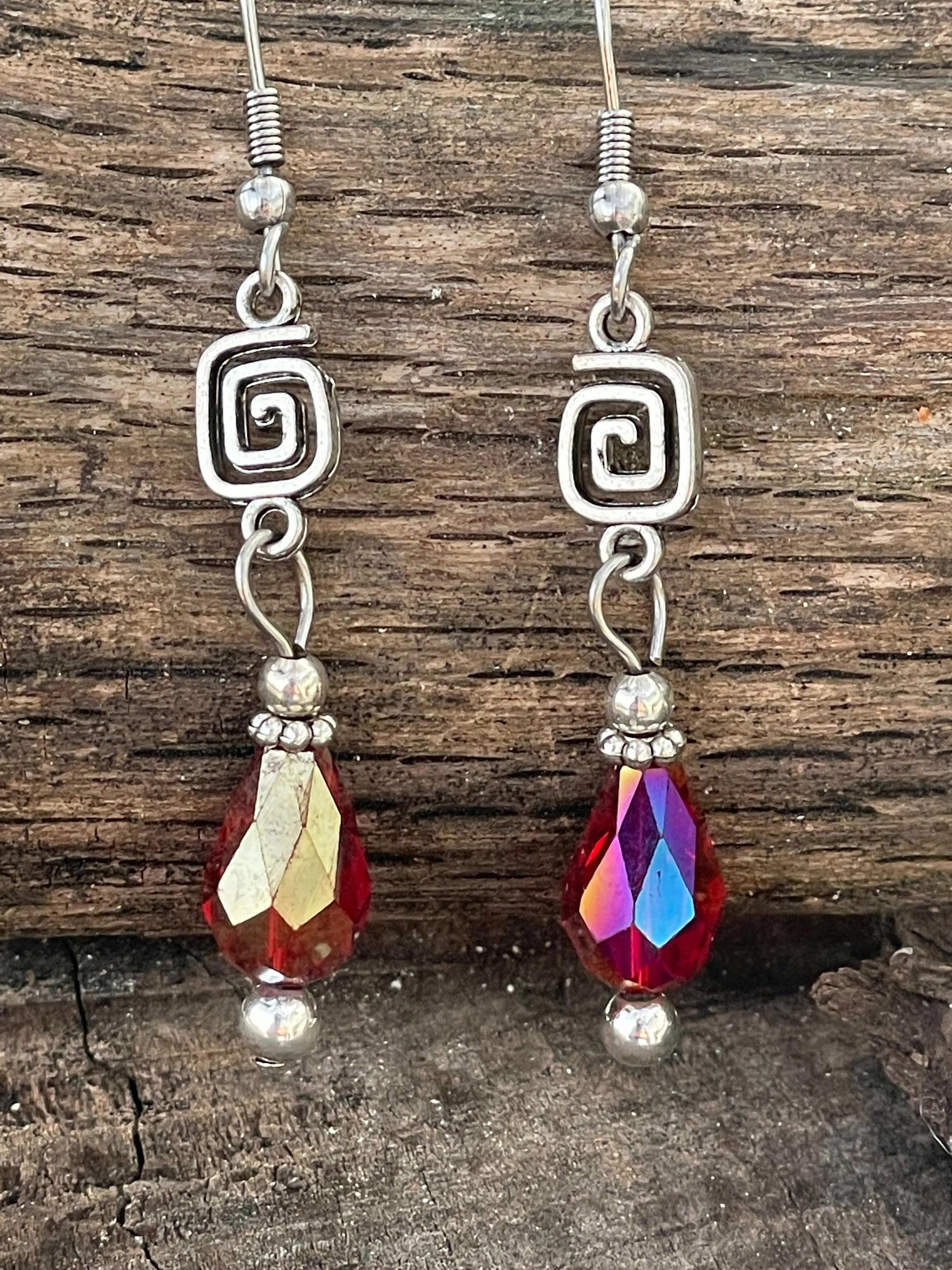 Ruby Teardrop Earrings