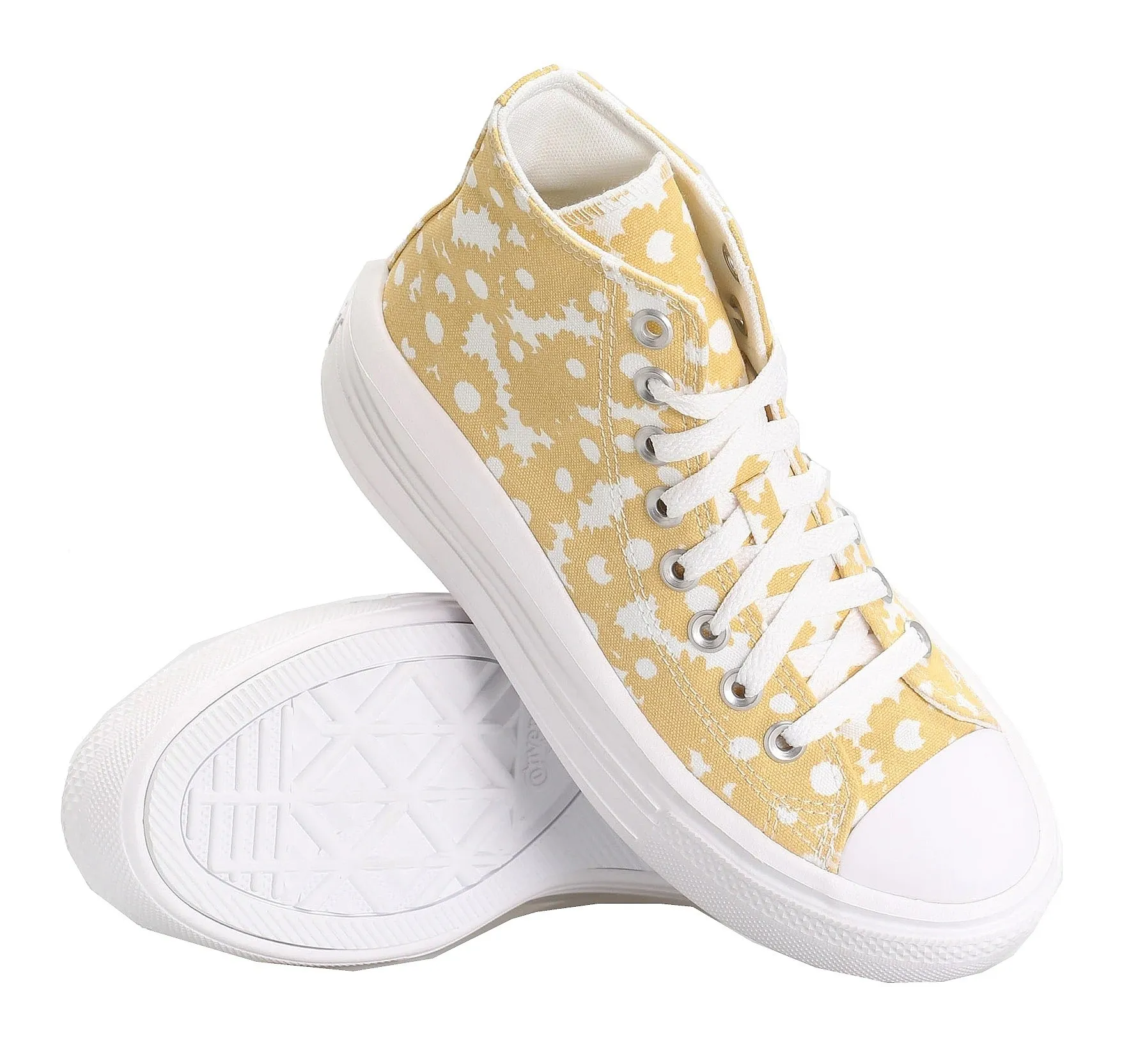 shoes Converse Chuck Taylor All Star Move Floral Platform Hi - A01194/Cyber Mango/White/White - women´s