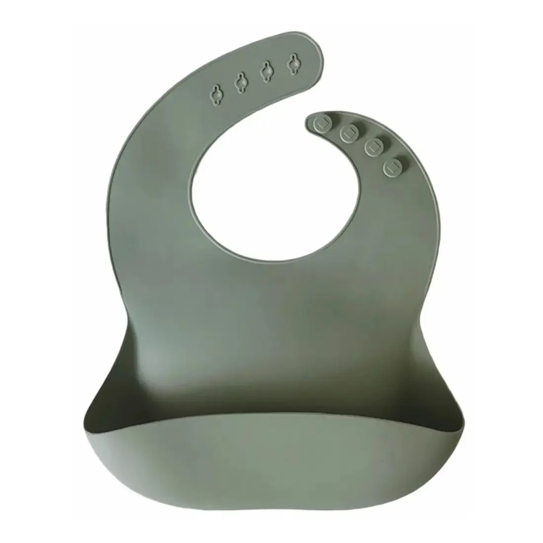 Silicone Waterproof Baby Bib — Chalet Green