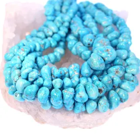 Sleeping Beauty Turquoise Beads Large Nuggets 7-18mm