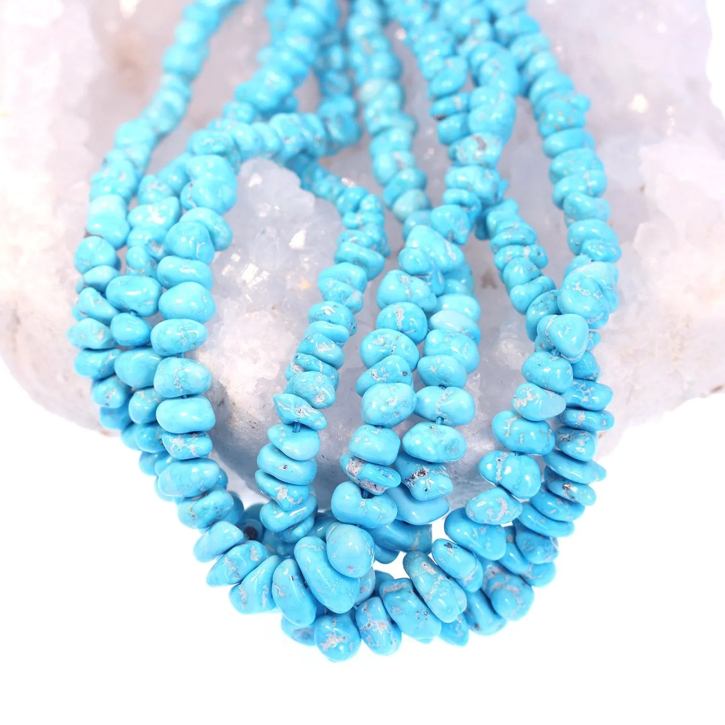 Sleeping Beauty Turquoise Beads Nuggets 5-11mm