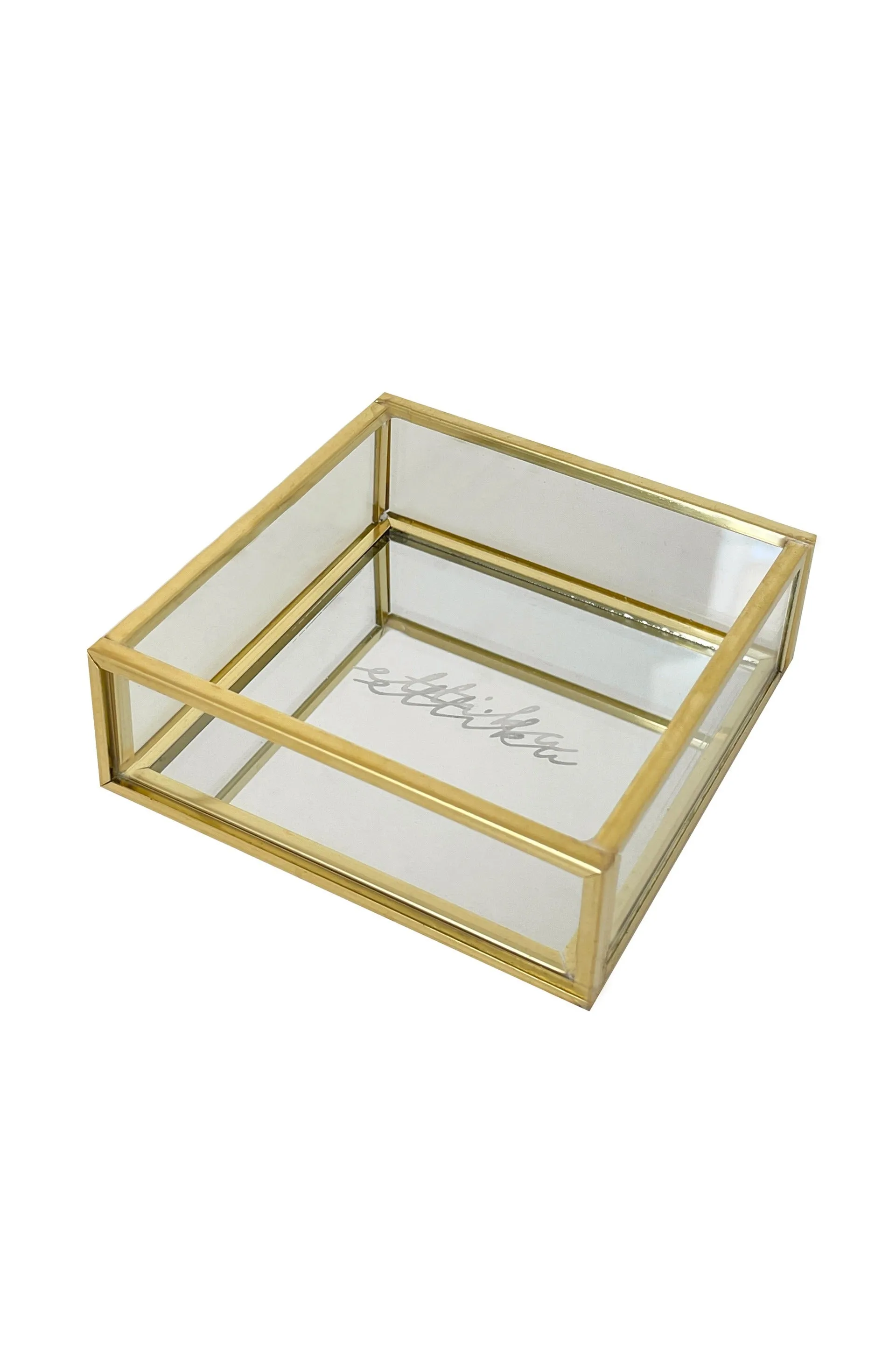 Small Square Mirror Bottom Jewelry and Display Box