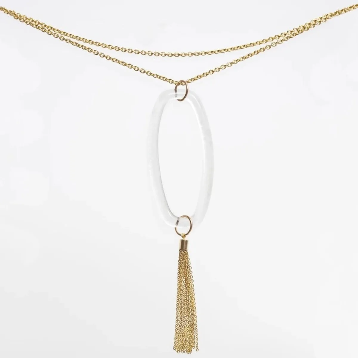 Smart Glass Recycled Jewelry - Necklace - Boutique Long Tassel - (G3022)