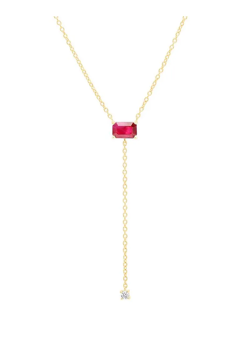 Solitaire Ruby Lariat