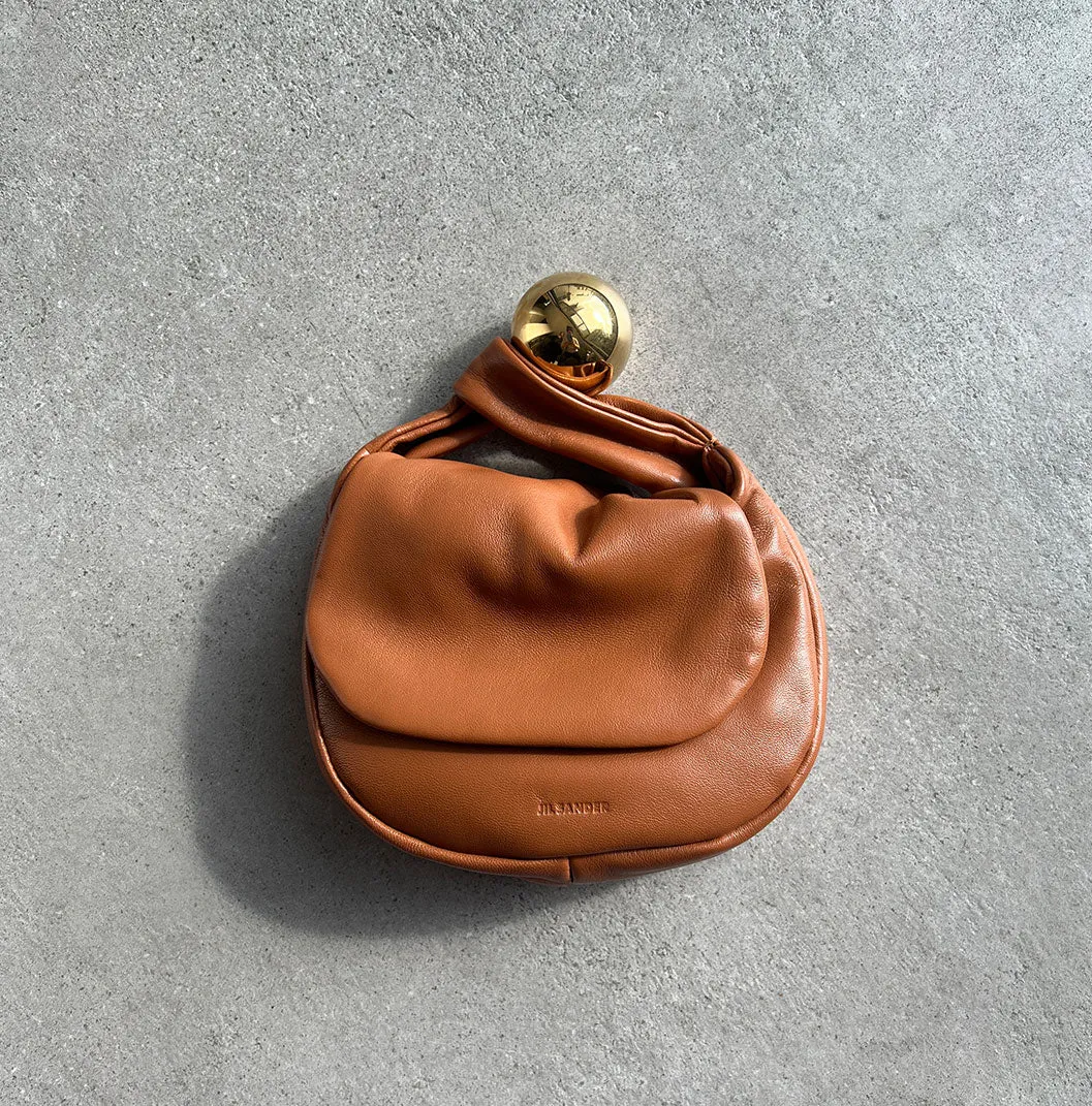 Sphere Pouch Leather, Tan (G)