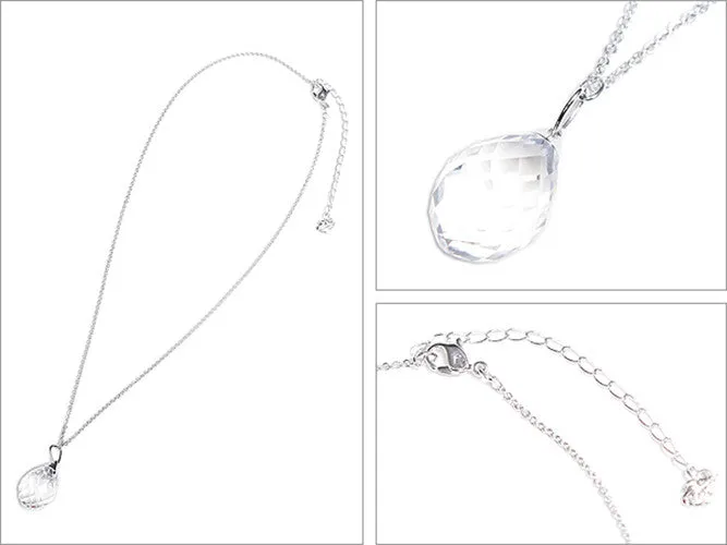 Swarovski Clear Crystal JEWELRY TWISTY PENDANT Necklace #1182706