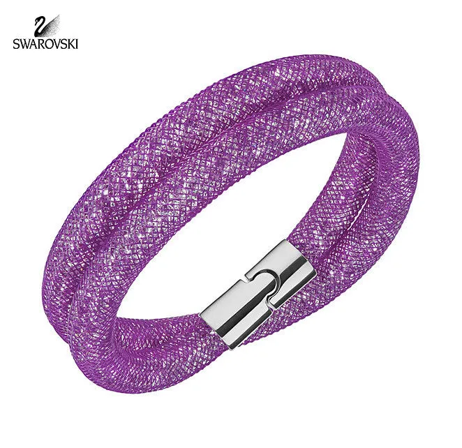 Swarovski Crystal Jewelry STARDUST Light Purple Double Bracelet Medium 5184791