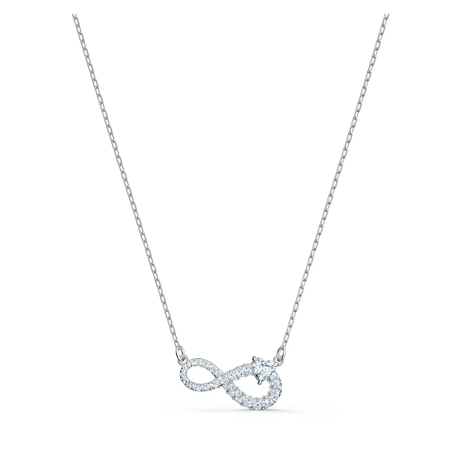 Swarovski Jewelry Necklace Infinity, White, Rhodium plated - 5520576