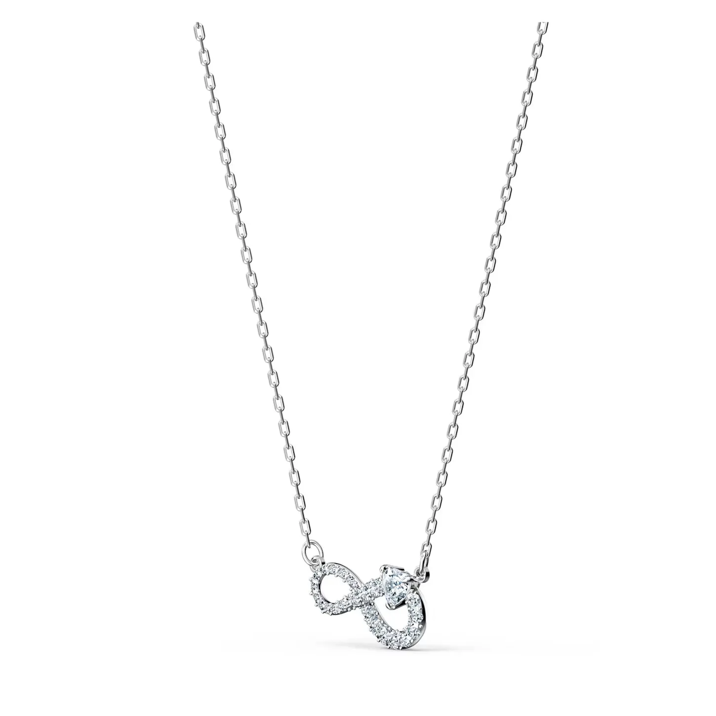 Swarovski Jewelry Necklace Infinity, White, Rhodium plated - 5520576