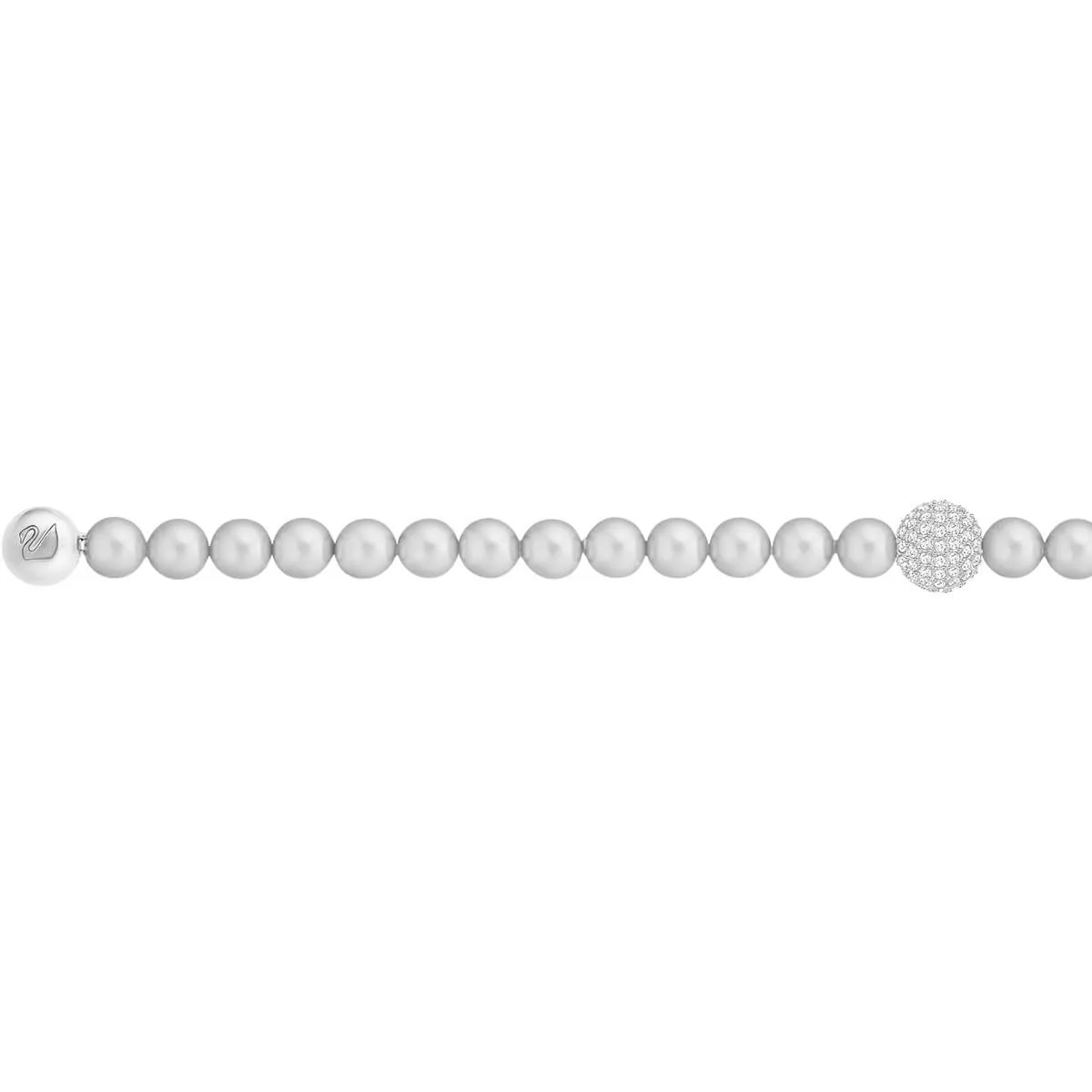 Swarovski REMIX CRYSTAL PEARL STRAND, Gray, Medium -5364103