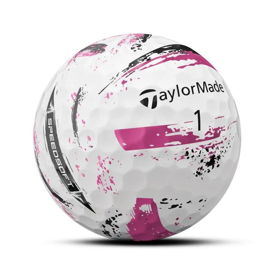 TaylorMade 2024 SpeedSoft Golf Balls 12 Pack- Pink