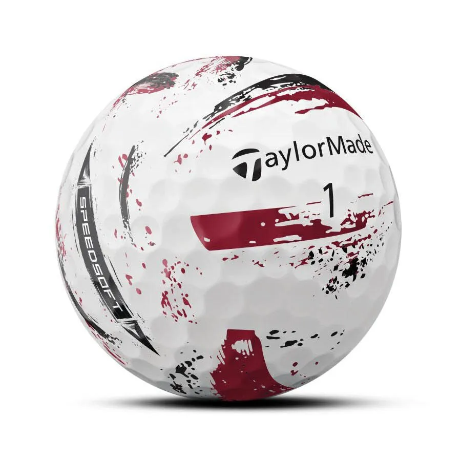 TaylorMade 2024 SpeedSoft Golf Balls 12 Pack- Red