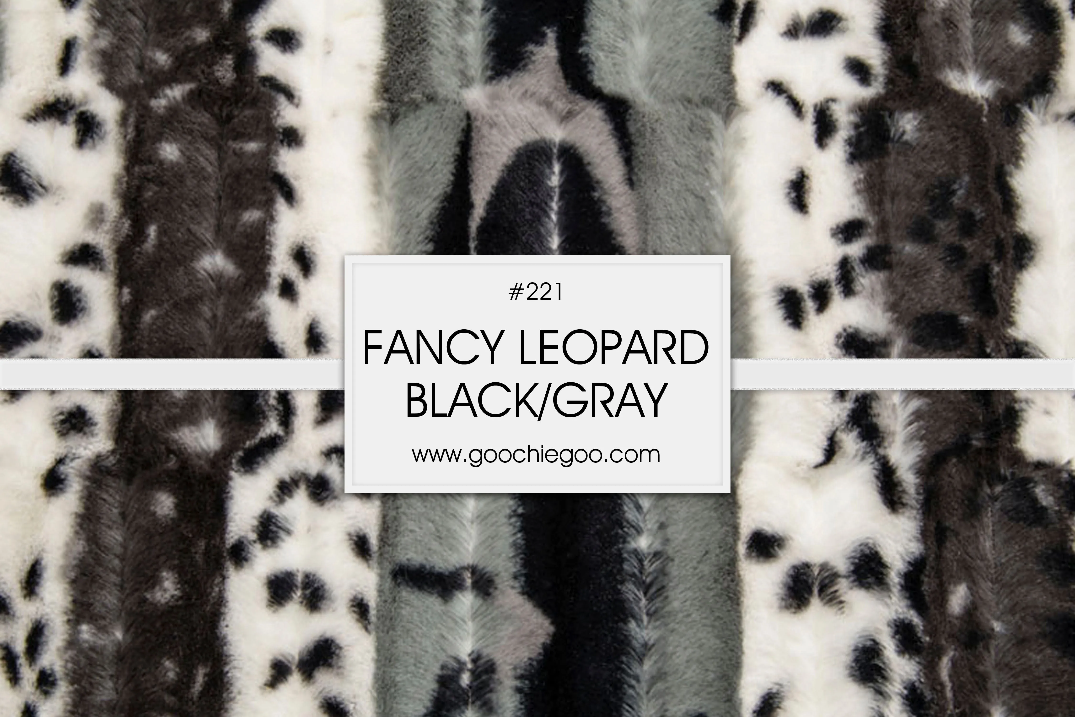 Throw / Black & Gray Fancy Leopard*