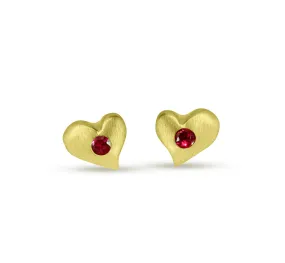 Tiny Ruby@Heart Studs