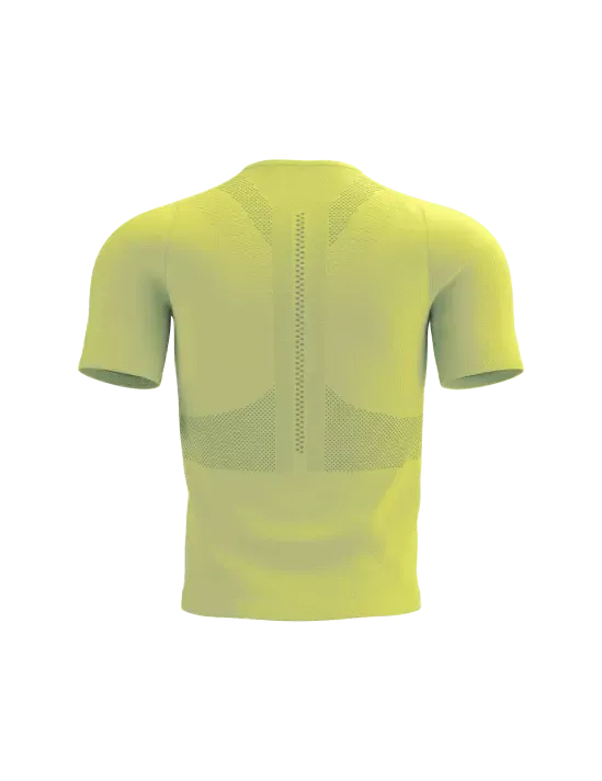 Trail Half-Zip Fitted SS Top Green Sheen/Safety Yellow