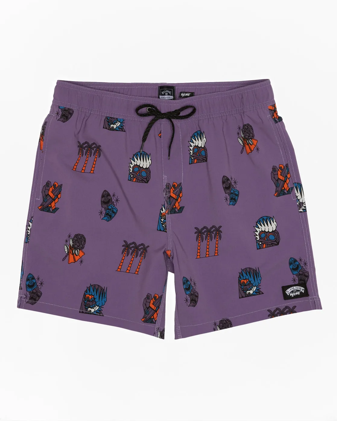 Turn The Tide Layback 17 Elastic Waist Shorts - Purple Haze